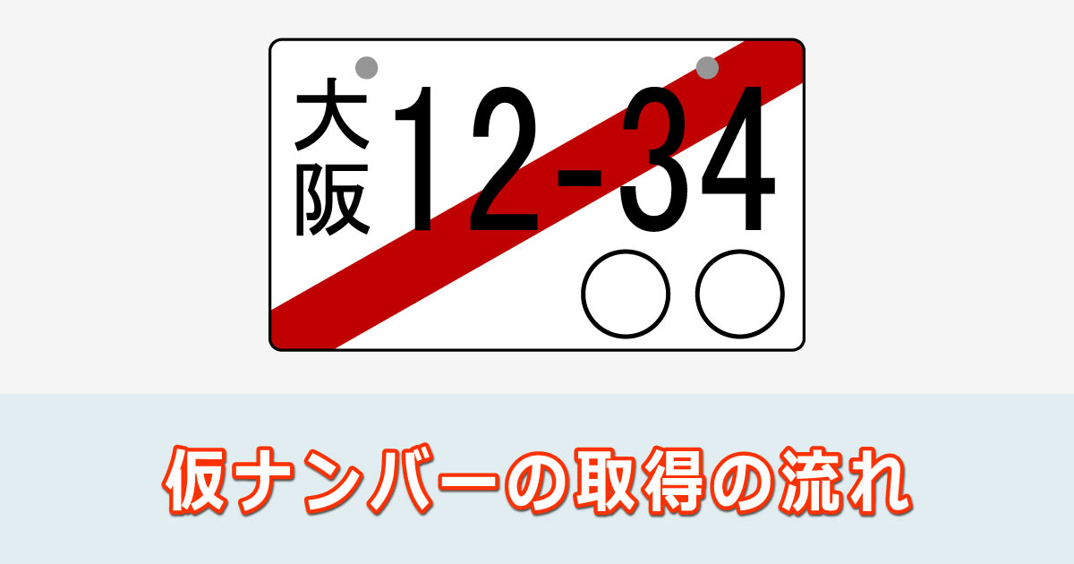 仮ナンバーの取得の流れ